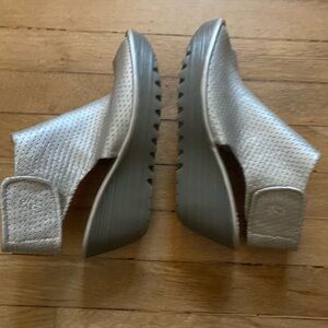 Fly London Silver Wedges sz 8.5